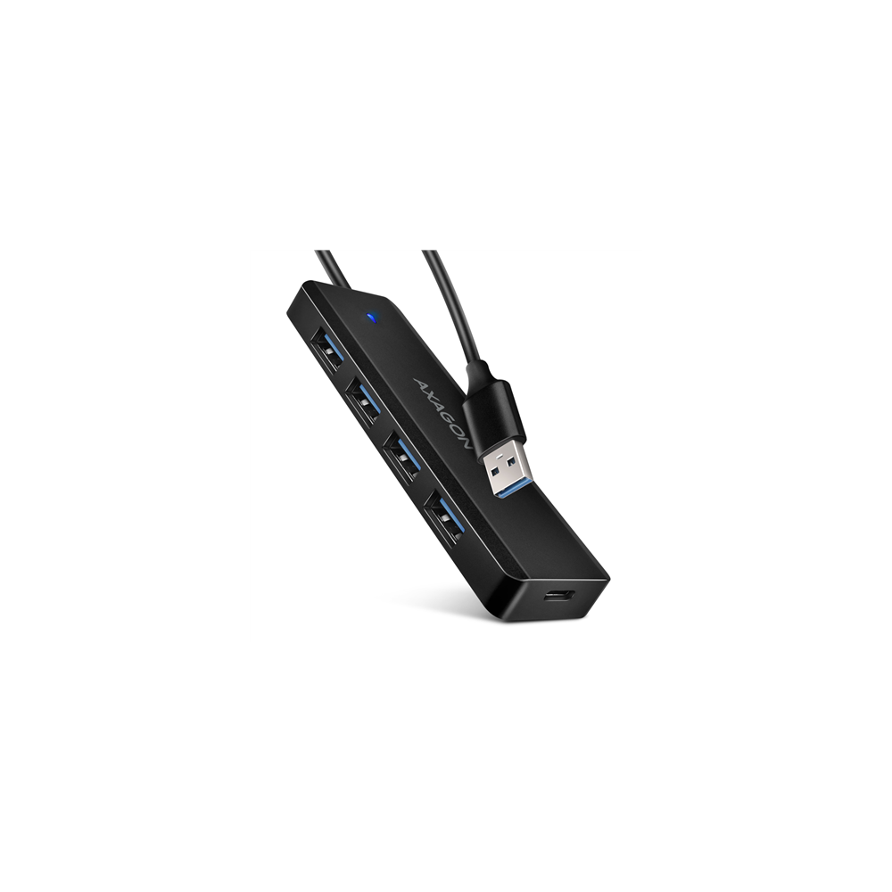 AXAGON Travel four-port USB-A 5Gbps hub | HUE-C1A