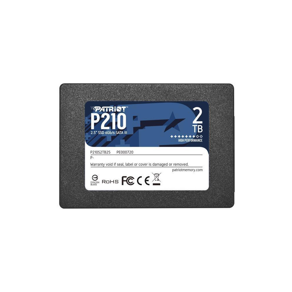 SSD|PATRIOT|P210|2TB|SATA|3.0|Write|speed|430|MBytes/sec|Read|speed