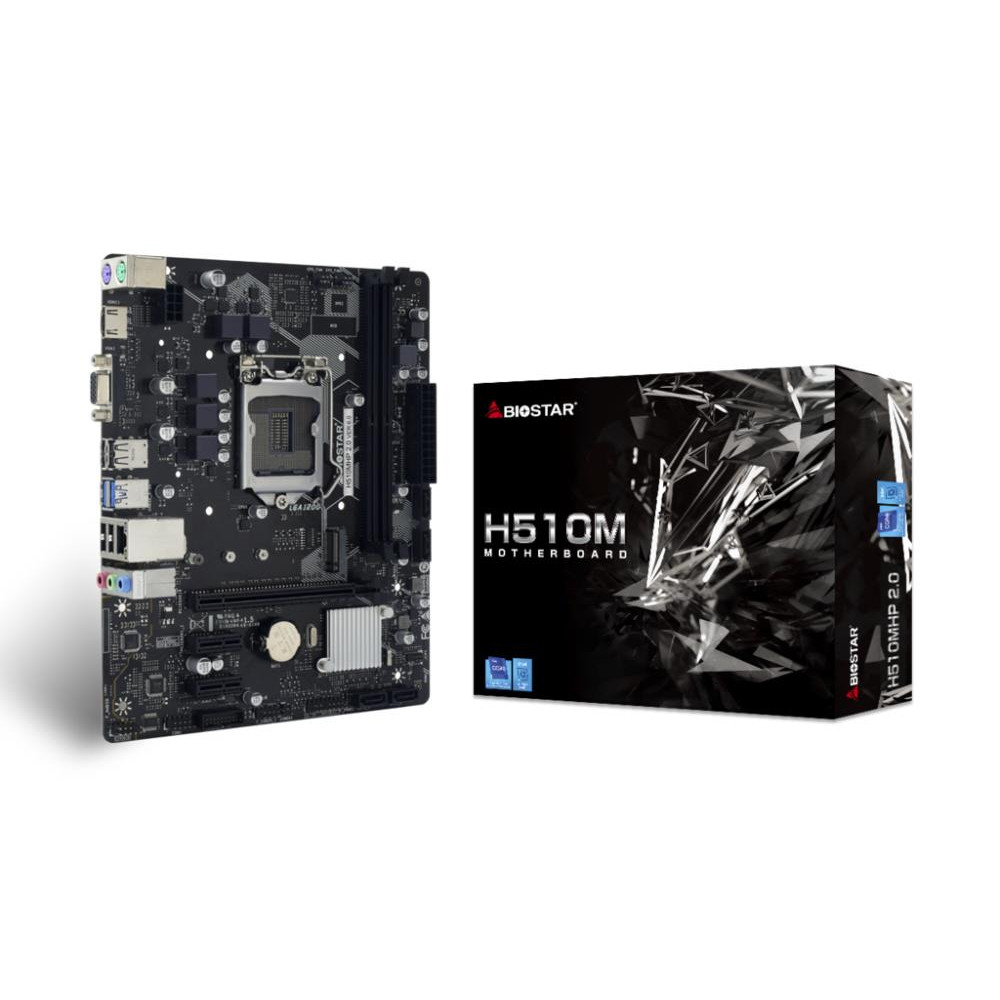 Mainboard|BIOSTAR|Intel H510|LGA1200|MicroATX|Memory DDR4|Memory slots 2|2xPCI-Express 3.0 1x|1xPCI-Express 4.0