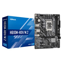 Mainboard|ASROCK|Intel H610|LGA1700|MicroATX|Memory DDR4|Memory slots 2|2xPCI-Express 3.0 1x|1xPCI-Express 4.0