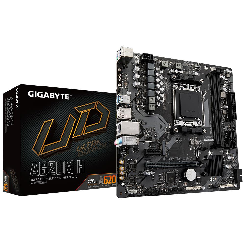 Mainboard|GIGABYTE|AMD A620|SAM5|Micro-ATX|Memory DDR5|Memory slots 2|1xPCI-Express 3.0 16x|1xPCI-Express 4.0