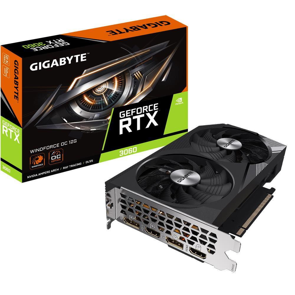 Graphics Card|GIGABYTE|NVIDIA GeForce RTX 3060|12 GB|GDDR6|192 bit|PCIE 4.0 16x|Memory 15000 MHz|GPU 1792