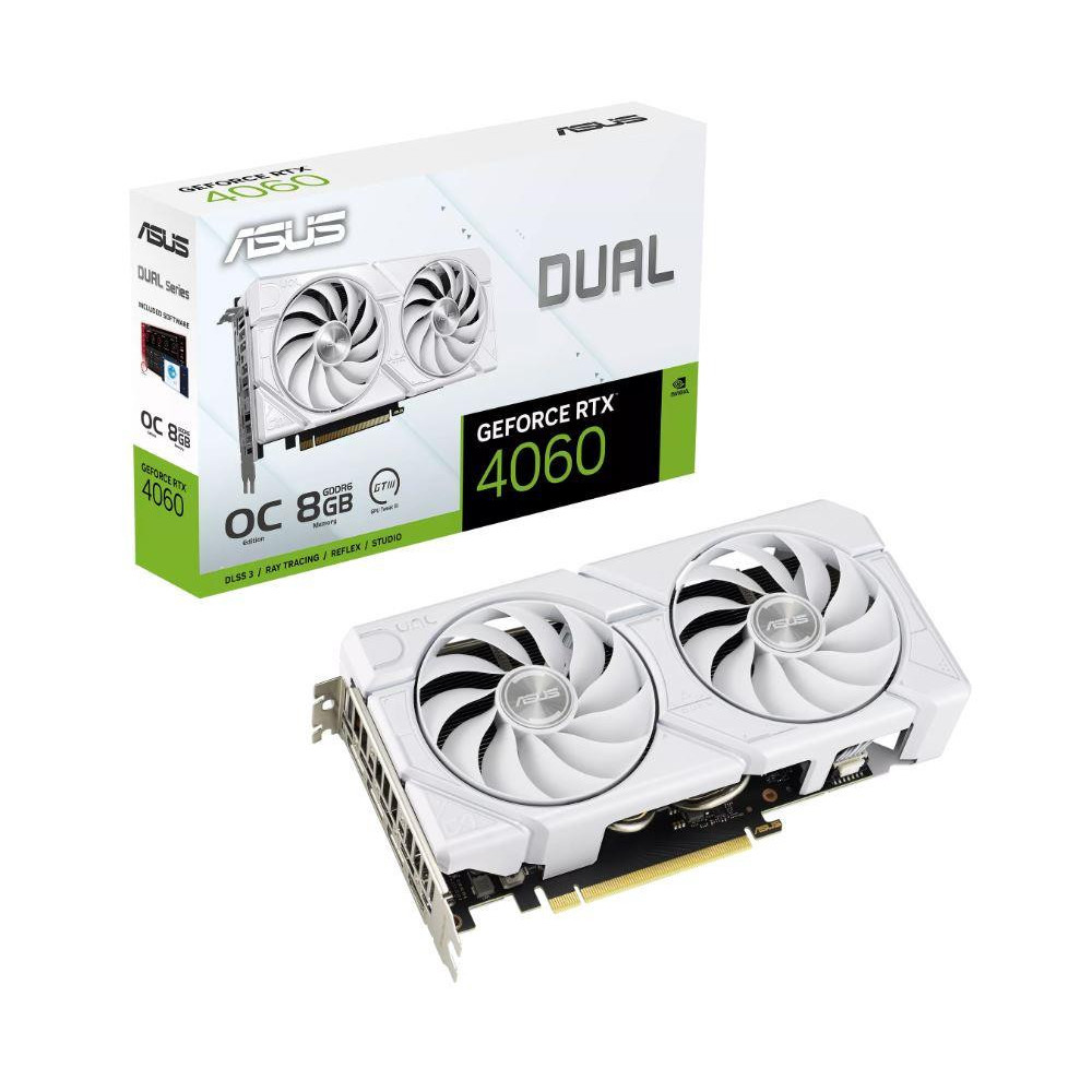 VGA PCIE16 RTX4060 8GB GDDR6/RTX4060-O8G-EVO-WHITE ASUS