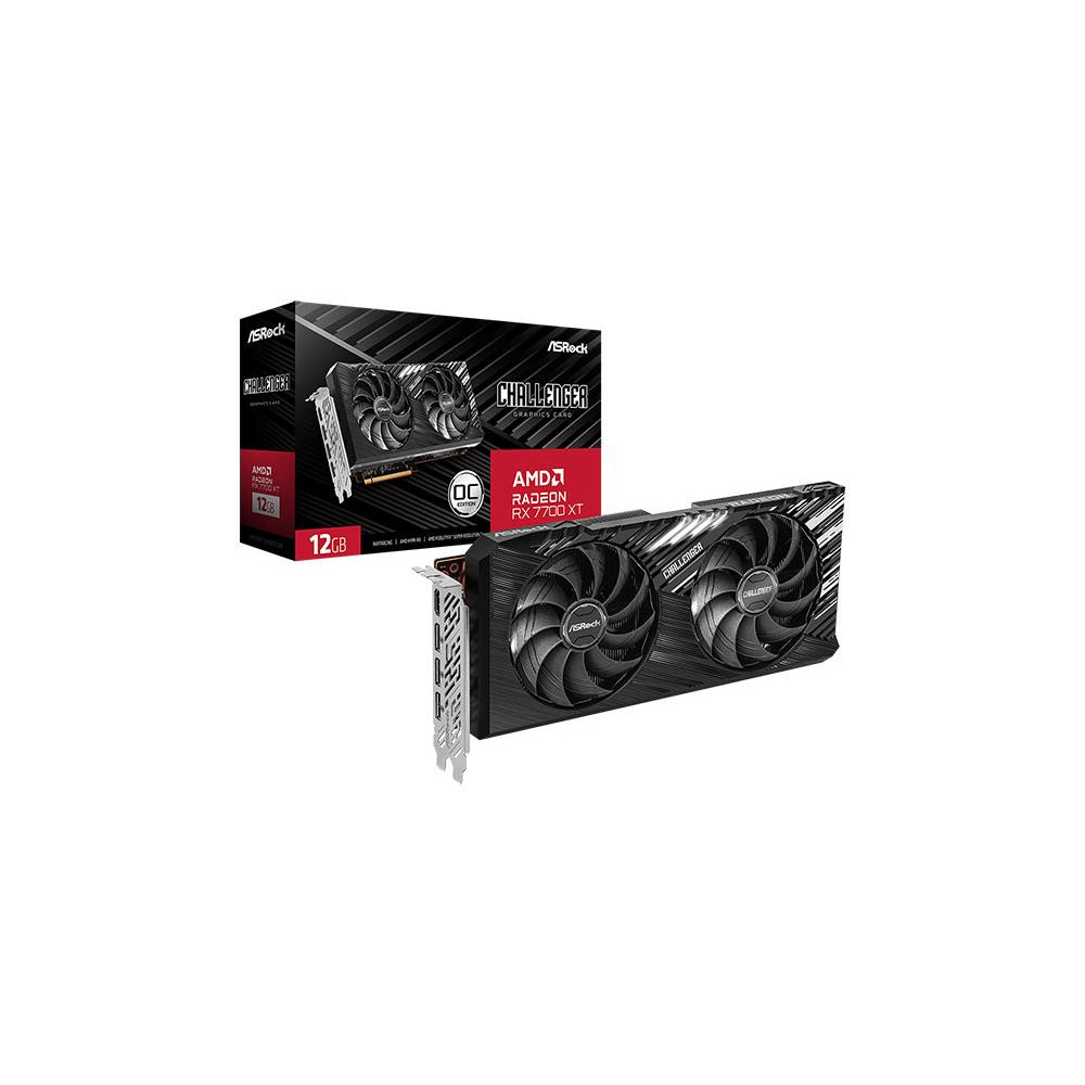 Graphics Card|ASROCK|AMD Radeon RX 7700 XT|12 GB|GDDR6|192 bit|PCIE 4.0 16x|Two and Half Slot