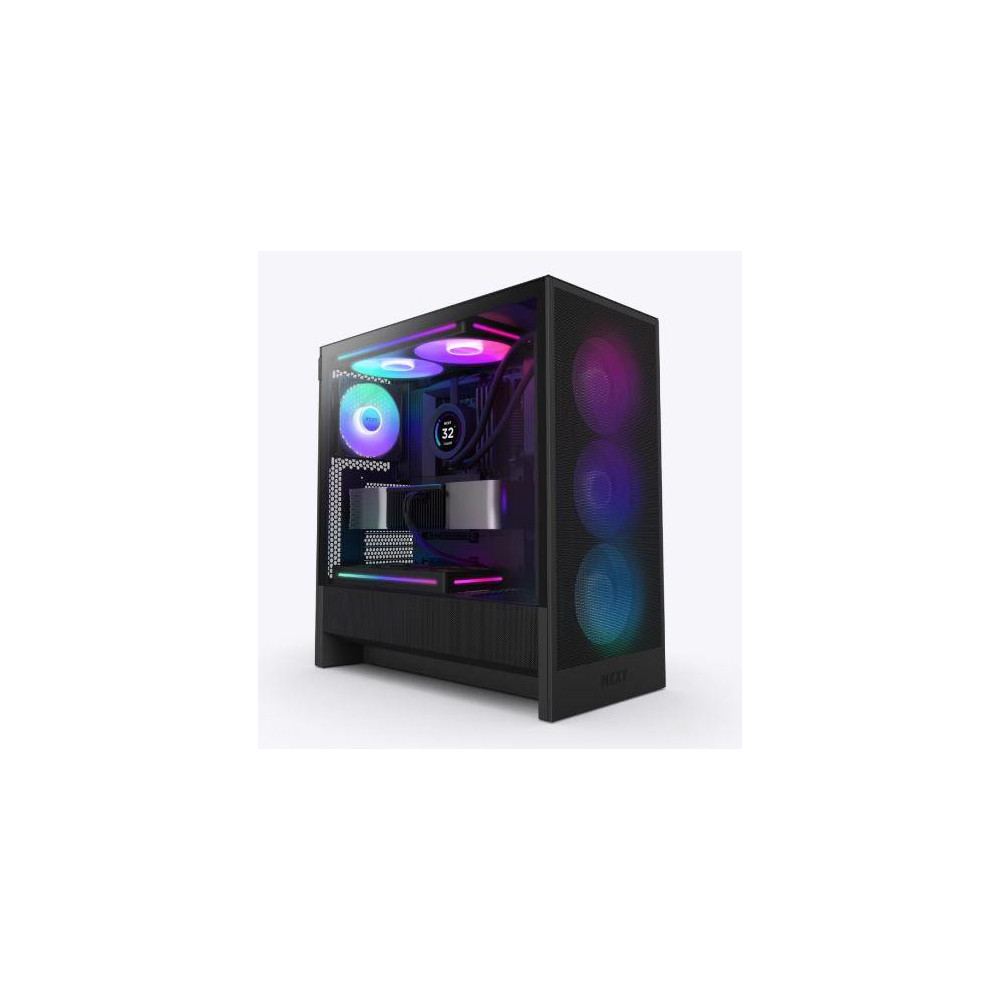 Case|NZXT|H5 FLOW RGB 2024|MidiTower|Case product features Transparent panel|Not included|ATX|EATX|MicroATX|MiniITX|Colour